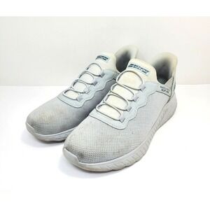 Skechers Bobs Men's Size 9.5 Gray Squad Chaos Hands Free Slip-Ins Shoes Sneakers